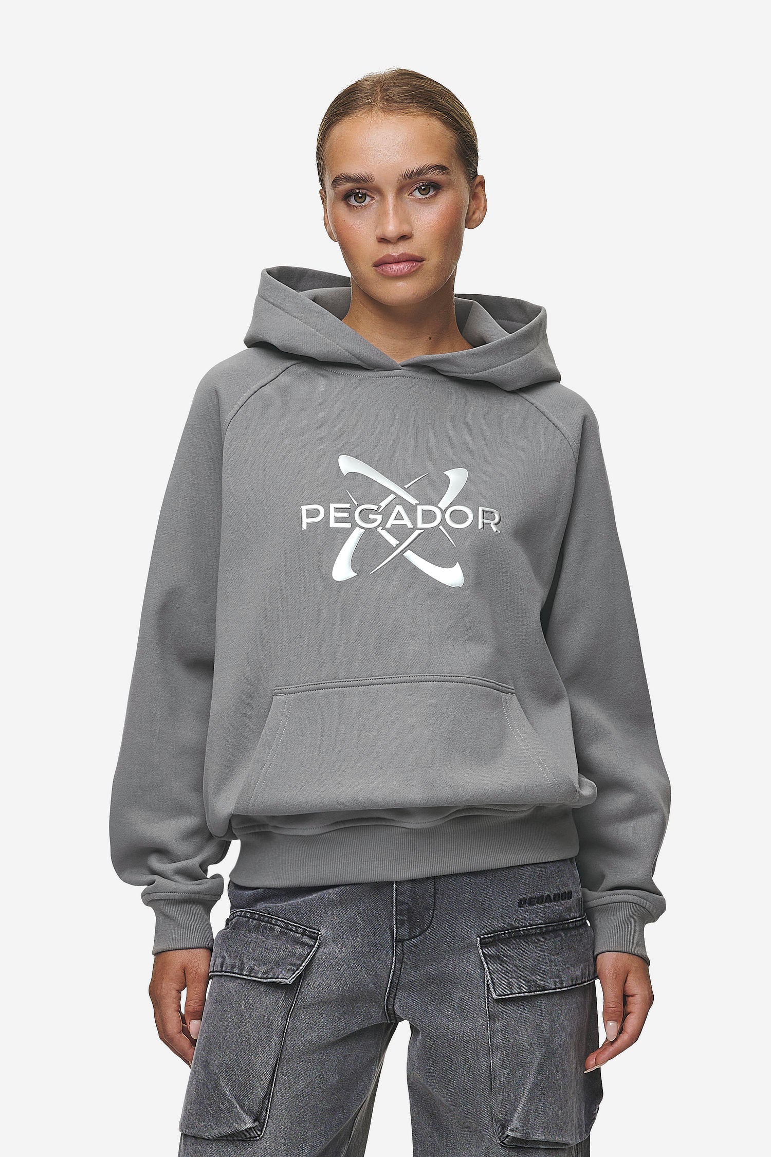 Klaria Oversized Hoodie Washed Deep Grey von PEGADOR®