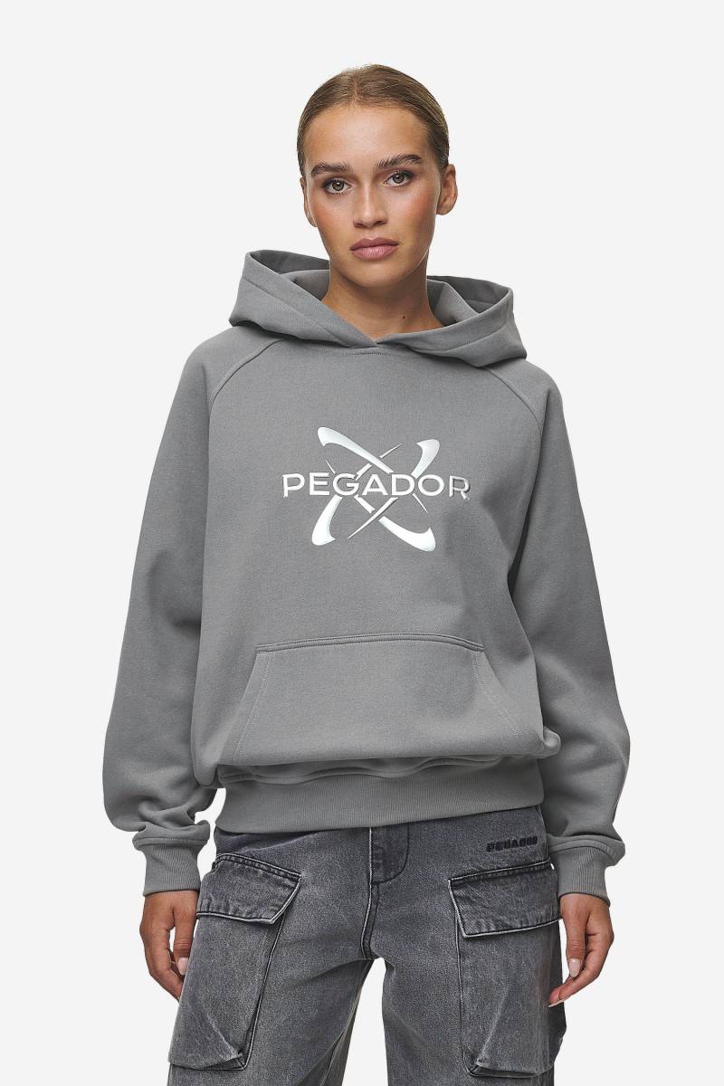 Klaria Oversized Hoodie Washed Deep Grey von PEGADOR®