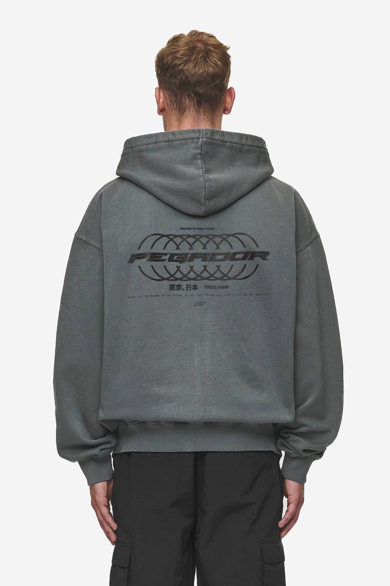 Lance Oversized Sweat Jacket Vintage Anthracite von PEGADOR®