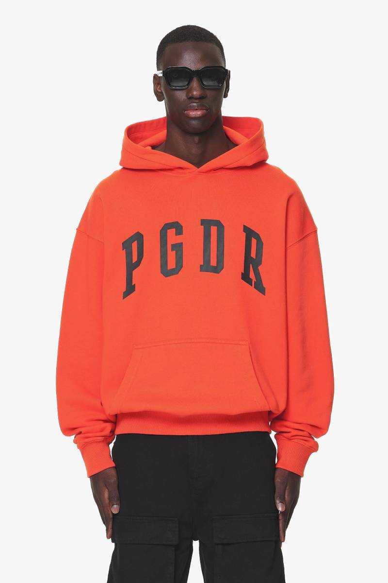 Layton Oversized Hoodie Washed Signal Red von PEGADOR®