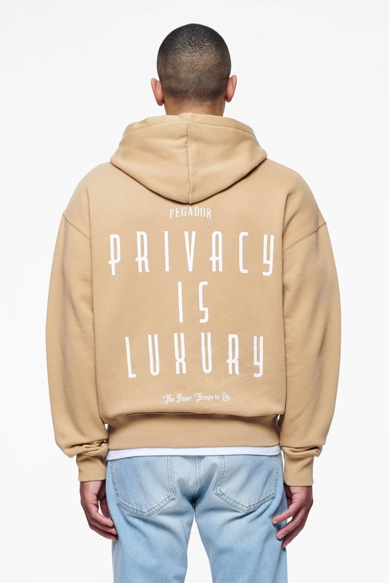Leander Oversized Sweat Jacket Vintage Washed Espresso von PEGADOR®