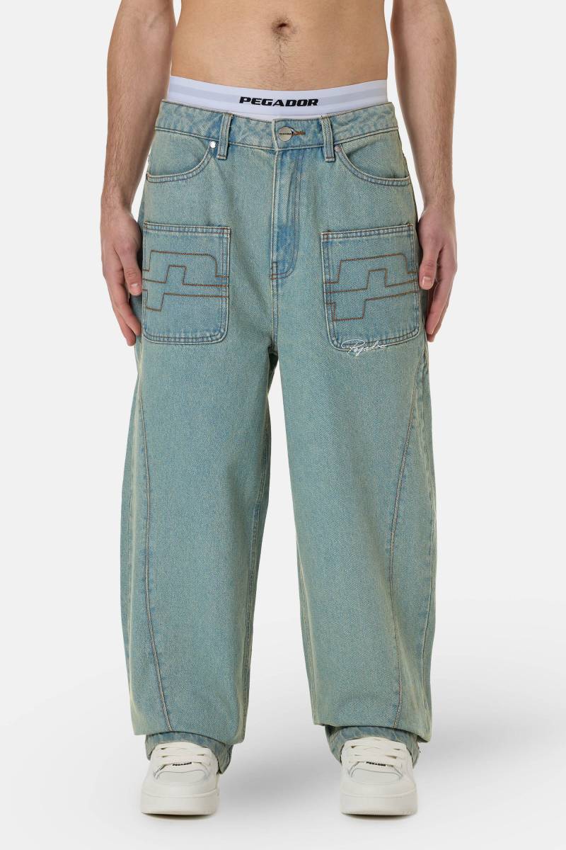 Legacy Wide Jeans Washed Vintage Blue von PEGADOR®