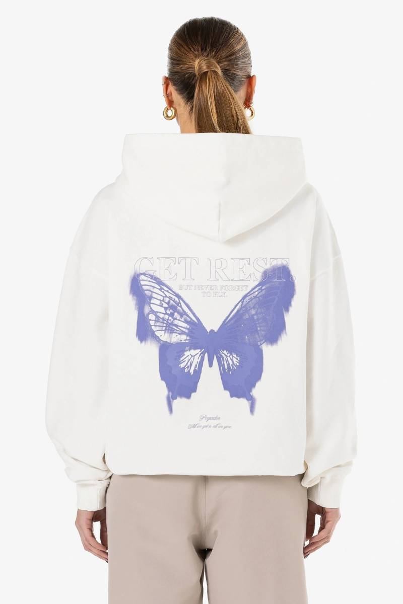 Lena Oversized Hoodie Washed Warm White von PEGADOR®