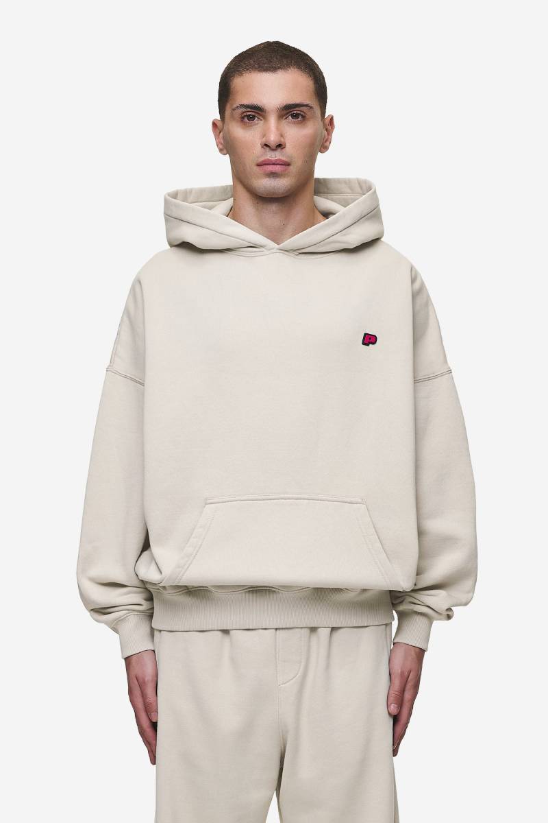 Leono Boxy Hoodie Washed Light Beige Virtual Pink Gum von PEGADOR®