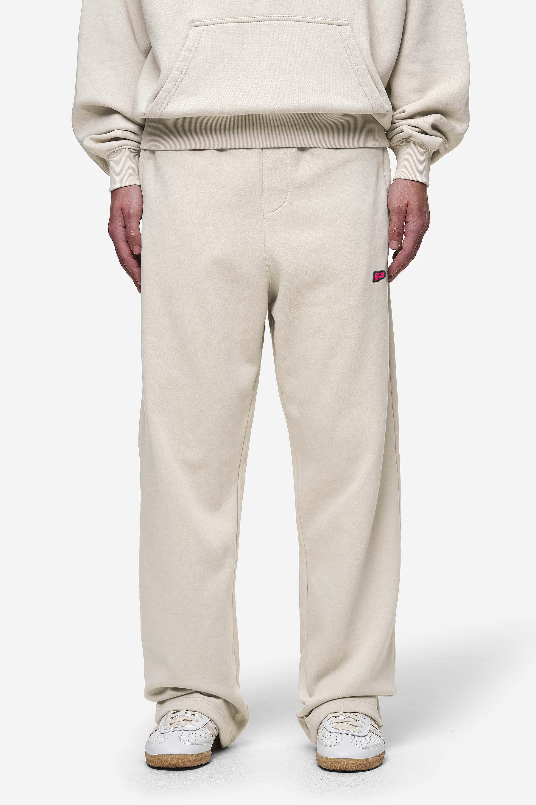 Leono Loose Sweat Pants Washed Light Beige Virtual Pink Gum von PEGADOR®