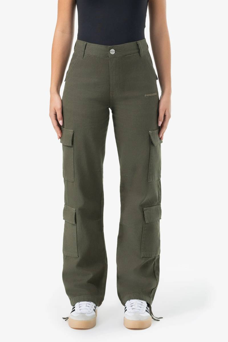 Lia Wide Cargo Pants Basic Olive von PEGADOR®