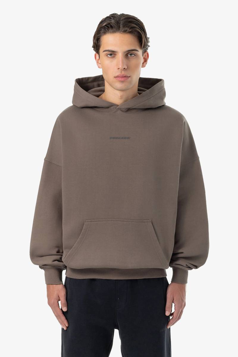 Logo Boxy Hoodie Washed Dust Brown Gum von PEGADOR®