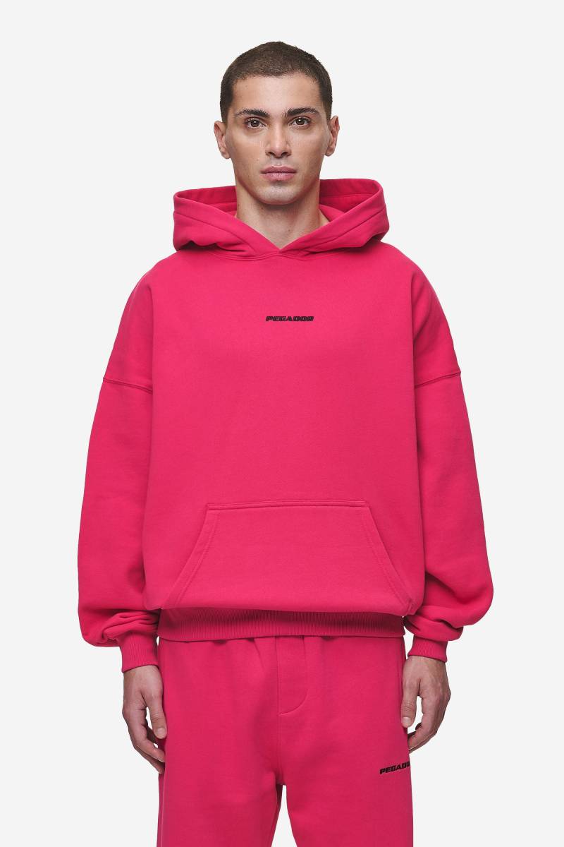 Logo Boxy Hoodie Washed Virtual Pink von PEGADOR®