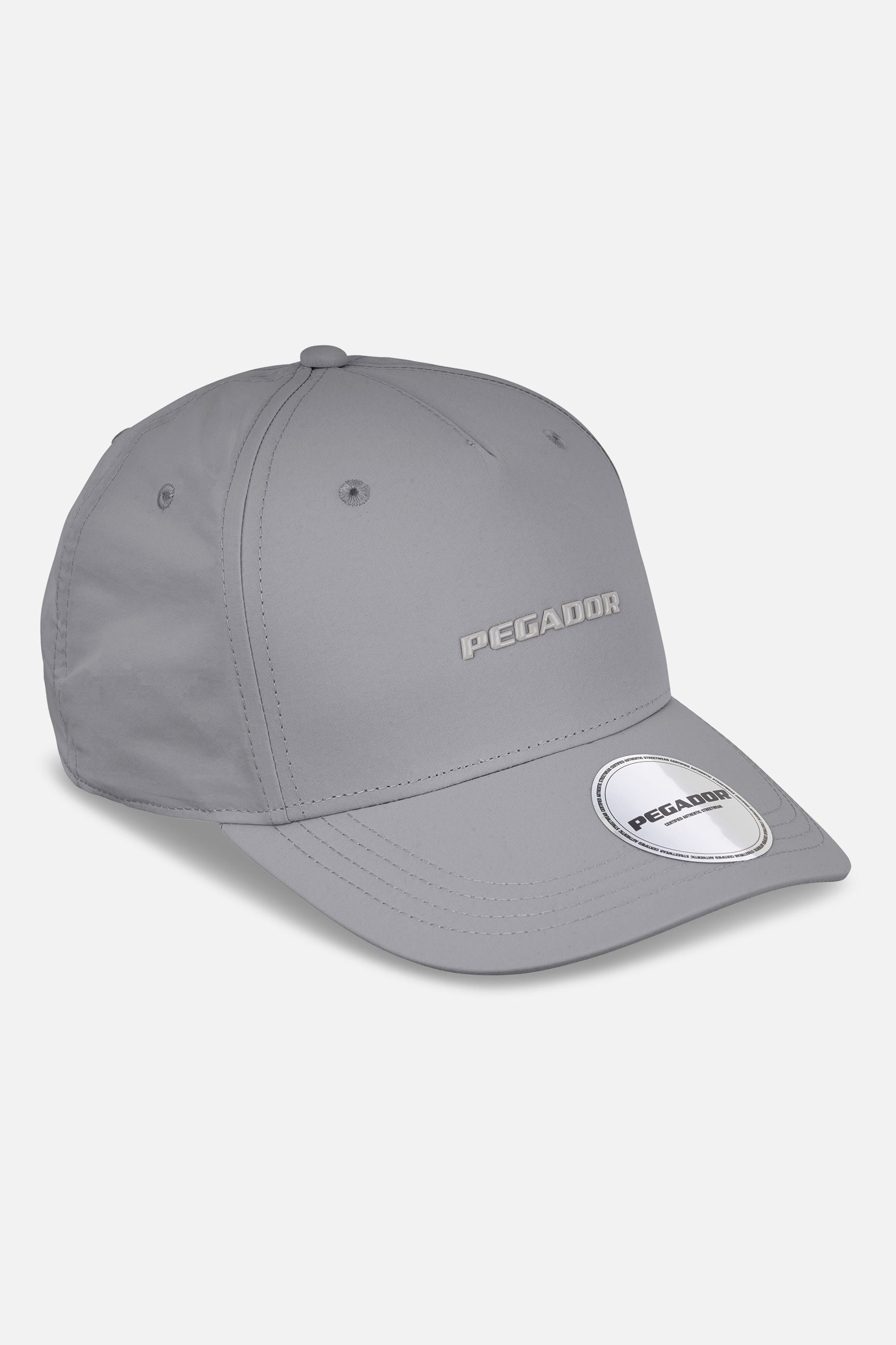 Logo Crushed Nylon Cap Cool Grey von PEGADOR®