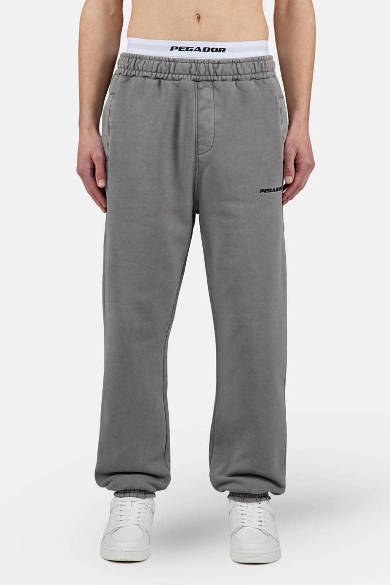 Logo Heavy Sweat Jogger Vintage Grey von PEGADOR®