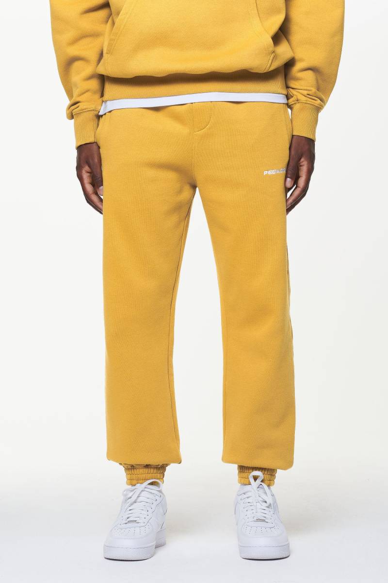 Logo Heavy Sweat Jogger Vintage Washed Mustard von PEGADOR®