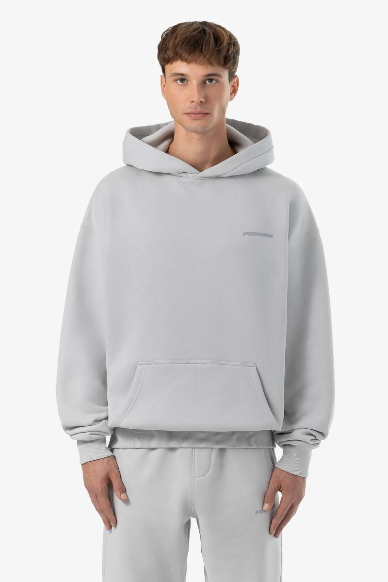 Logo Oversized Hoodie Washed Clear Grey Gum von PEGADOR®