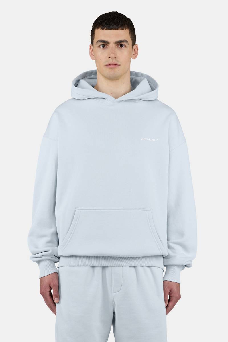 Logo Oversized Hoodie Washed Dream Blue White von PEGADOR®