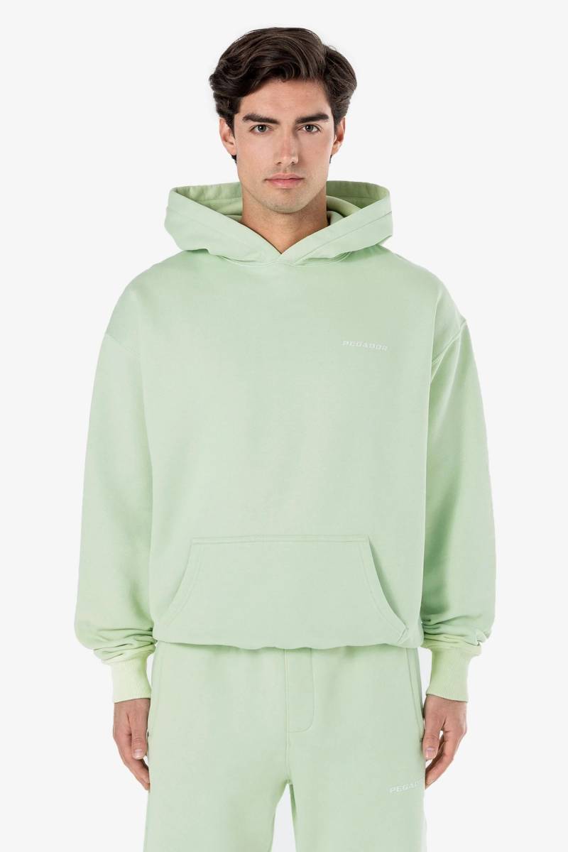 Logo Oversized Hoodie Washed Matcha Green Gum von PEGADOR®