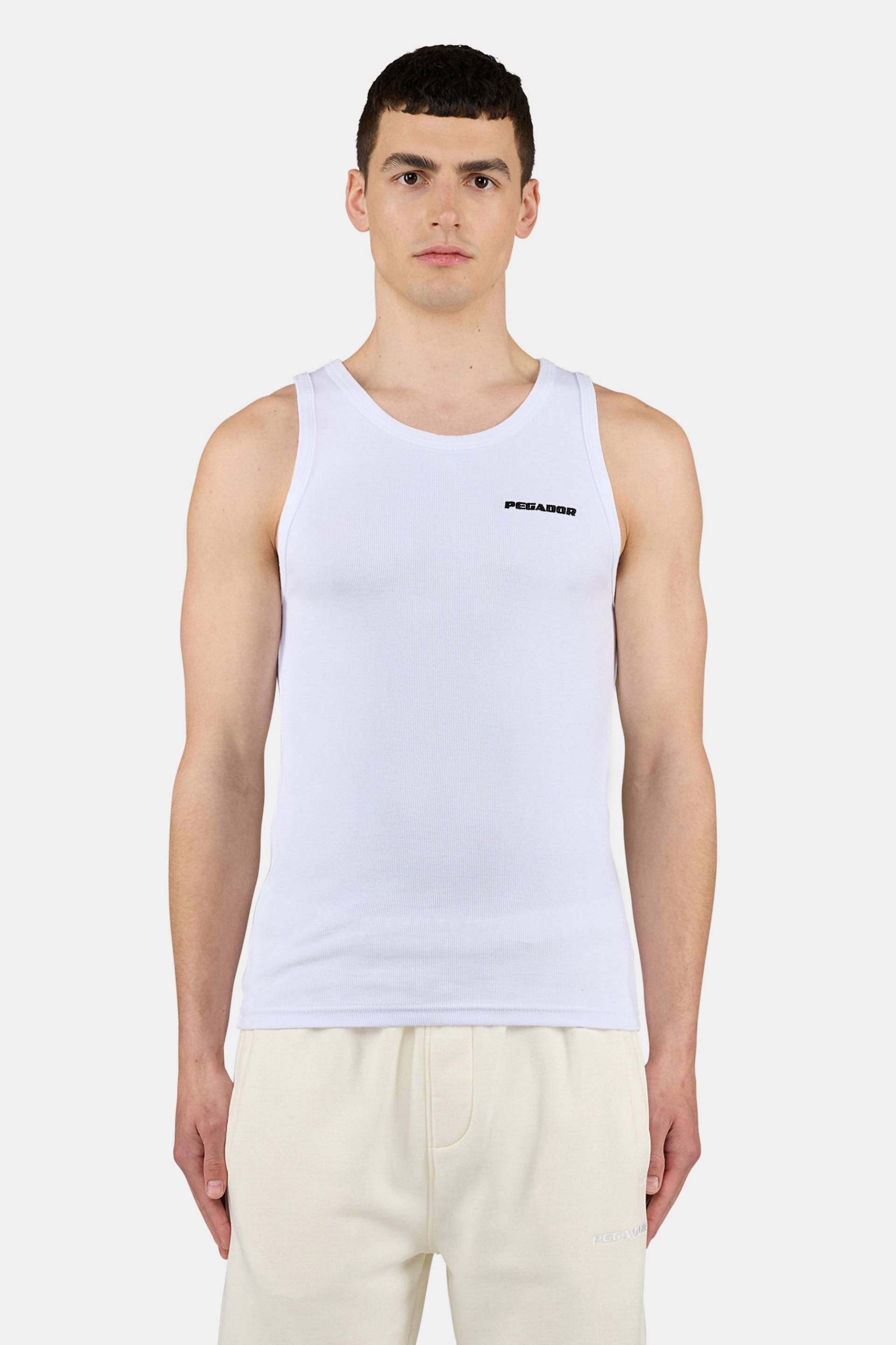 Logo Rib Undershirt White von PEGADOR®