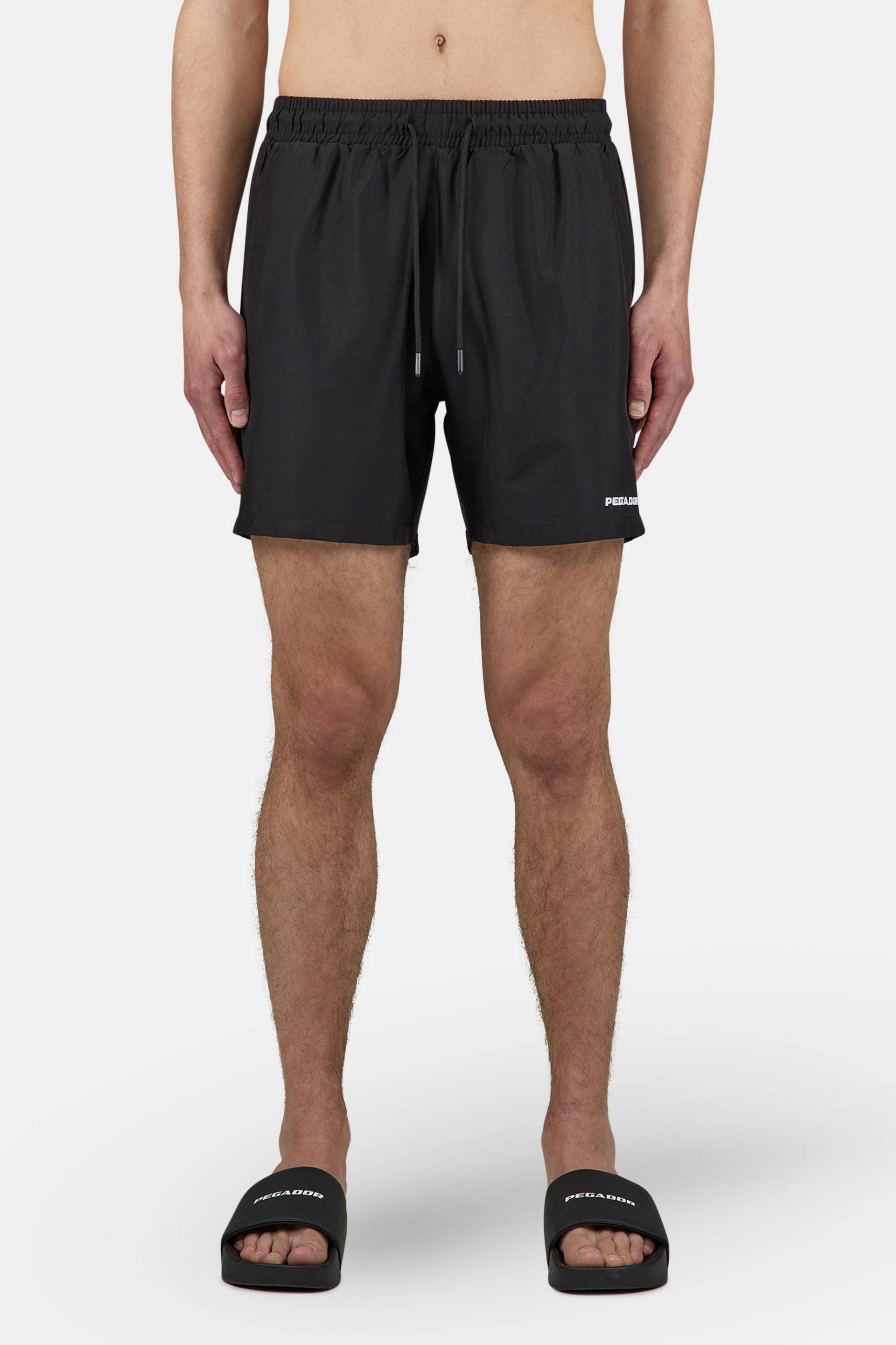 Logo Swim Shorts Black von PEGADOR®