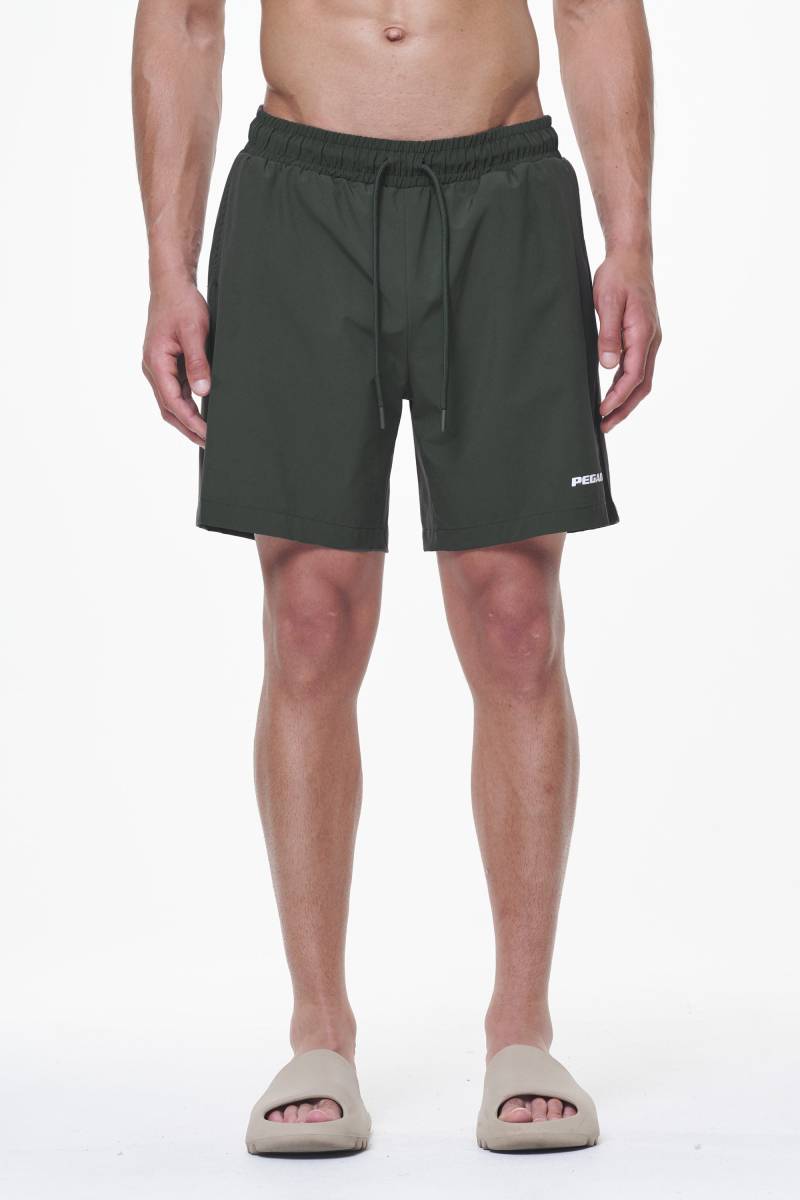 Logo Swim Shorts Dark Olive von PEGADOR®