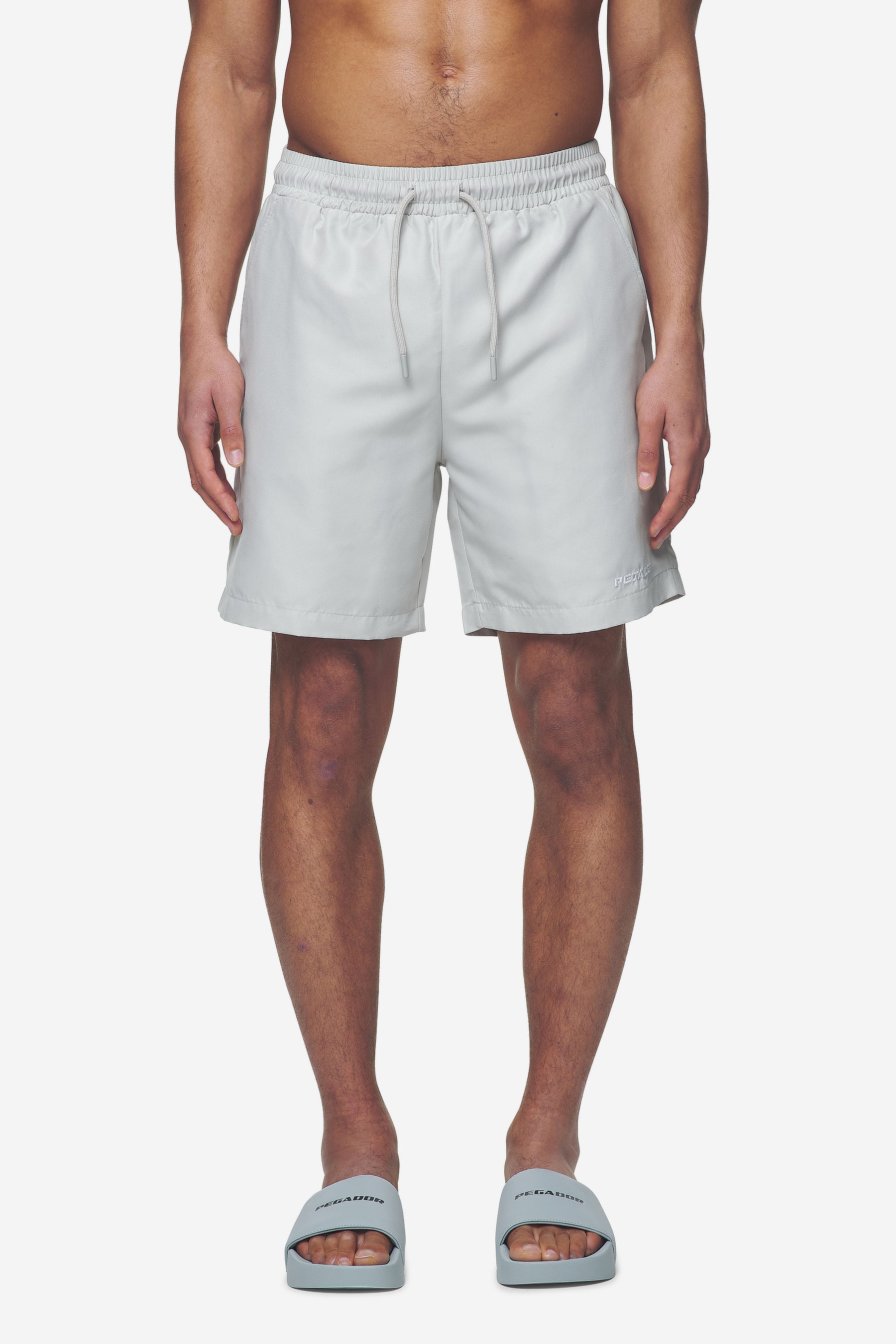 Logo Swim Shorts Pearl Grey von PEGADOR®