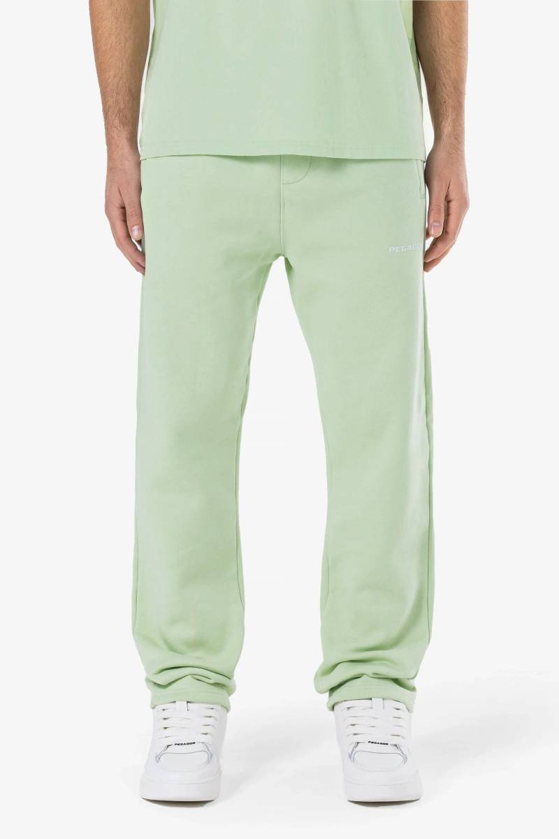 Logo Wide Sweat Pants Washed Matcha Green Gum von PEGADOR®