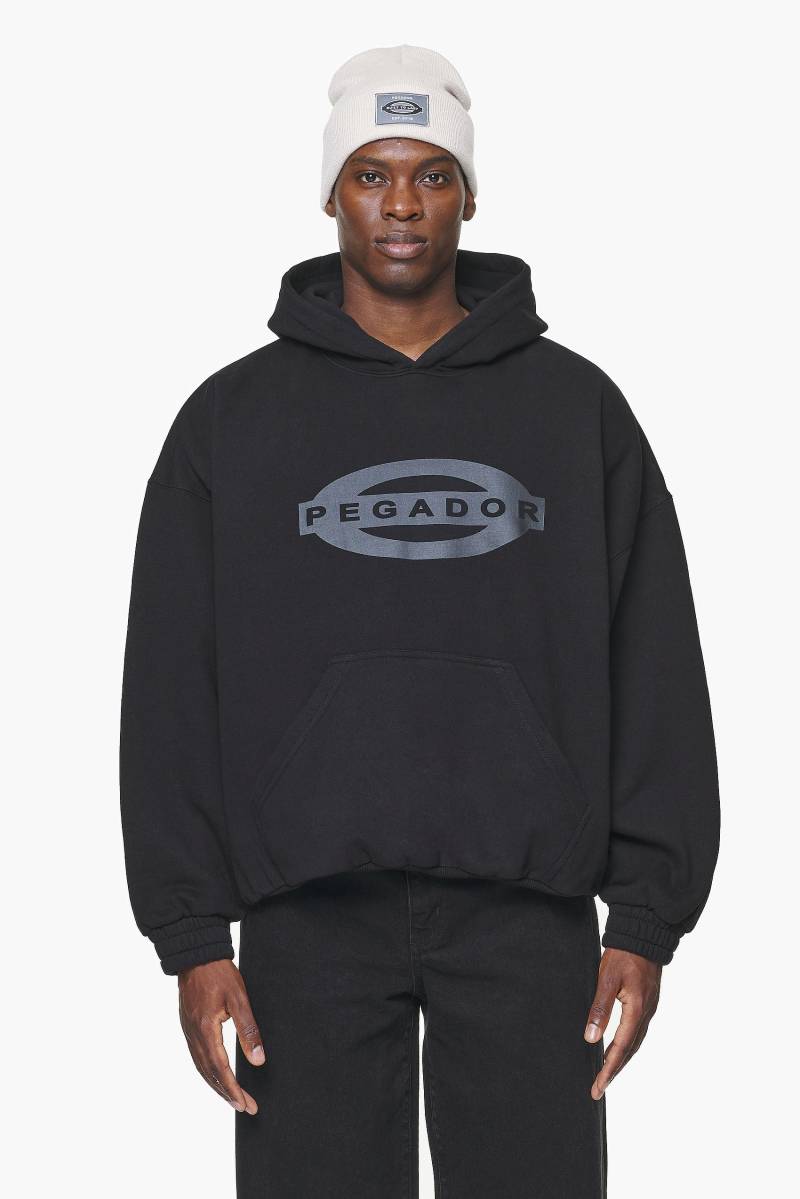 Loom Loose Hoodie Vintage Washed Onyx Black von PEGADOR®