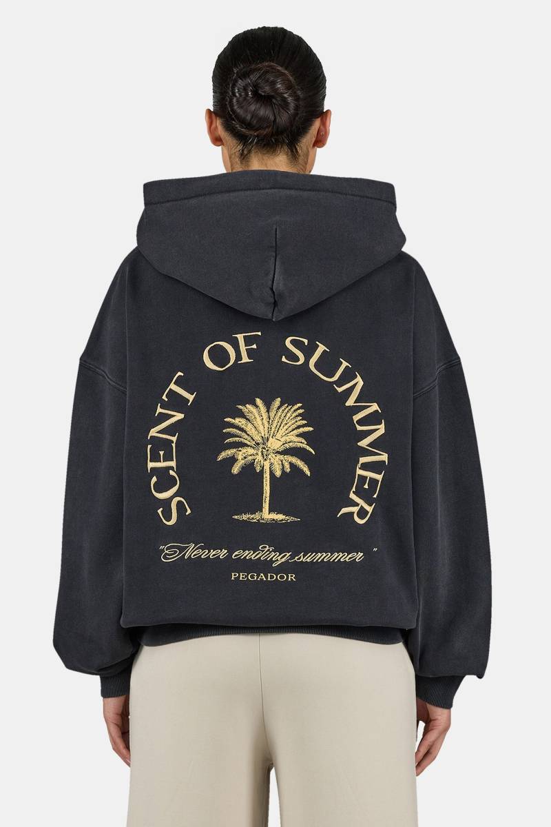 Lurin Oversized Hoodie Vintage Black von PEGADOR®