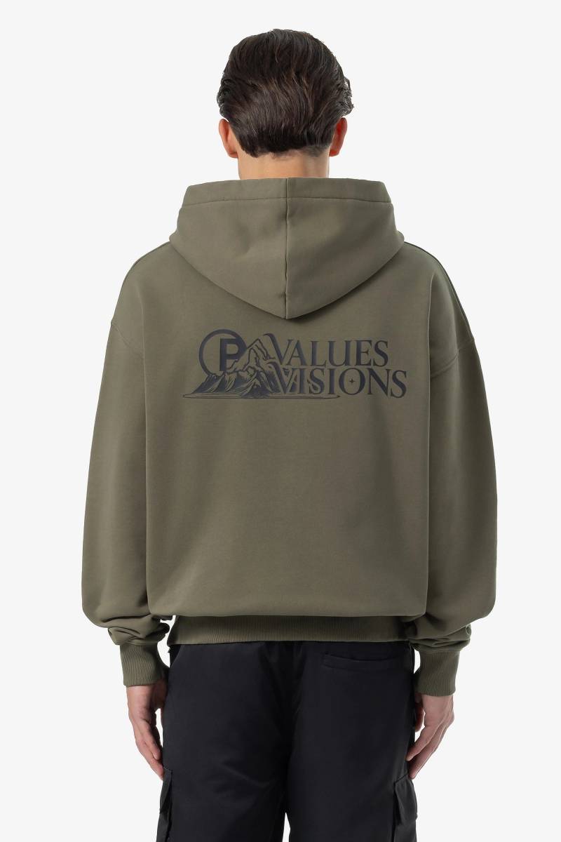 Mahan Oversized Sweat Jacket Washed Faded Olive von PEGADOR®