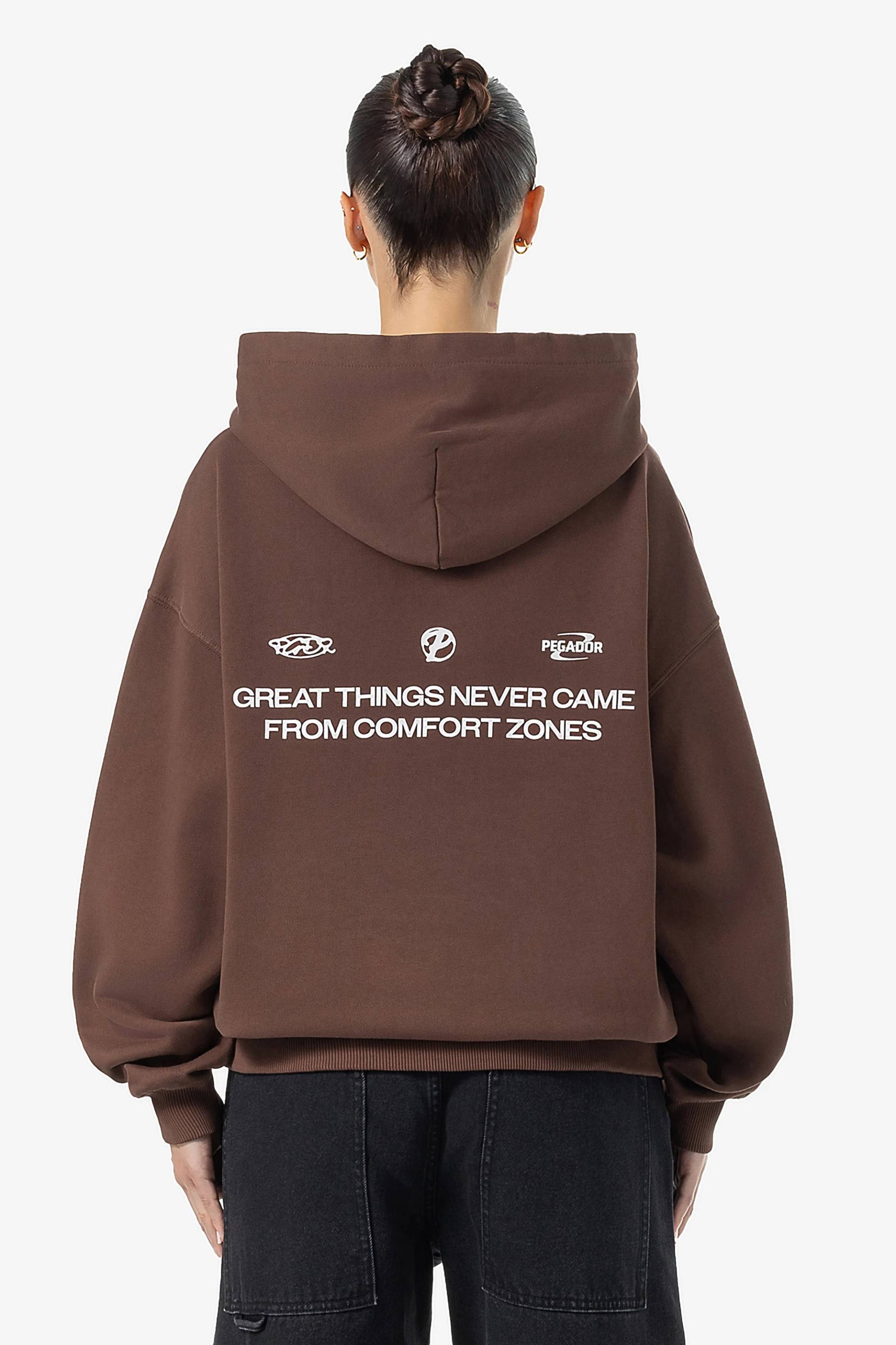 Mairi Oversized Hoodie Washed Hazel Brown von PEGADOR®