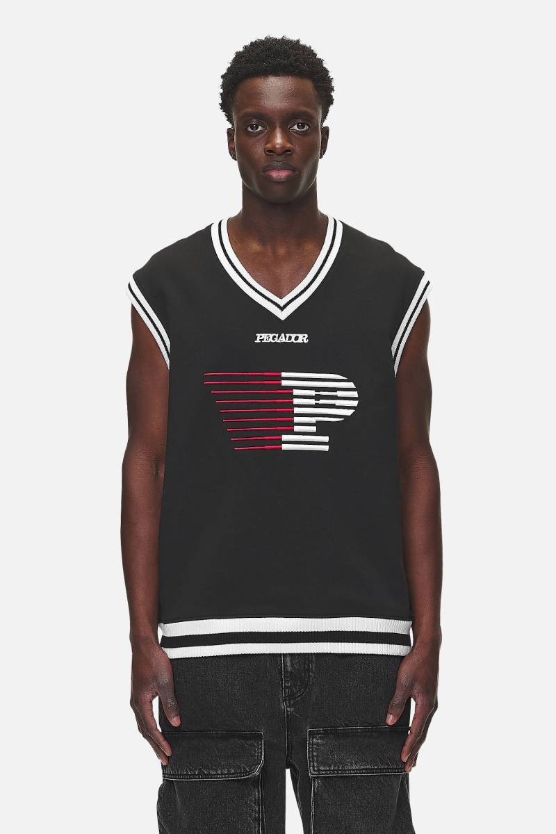 Marcy Oversized Sweat Vest  Washed Black von PEGADOR®