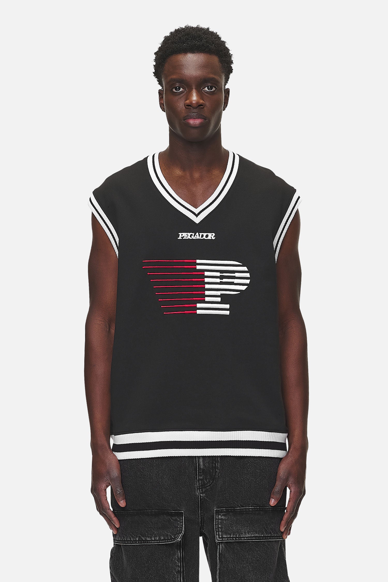 Marcy Oversized Sweat Vest  Washed Black von PEGADOR®