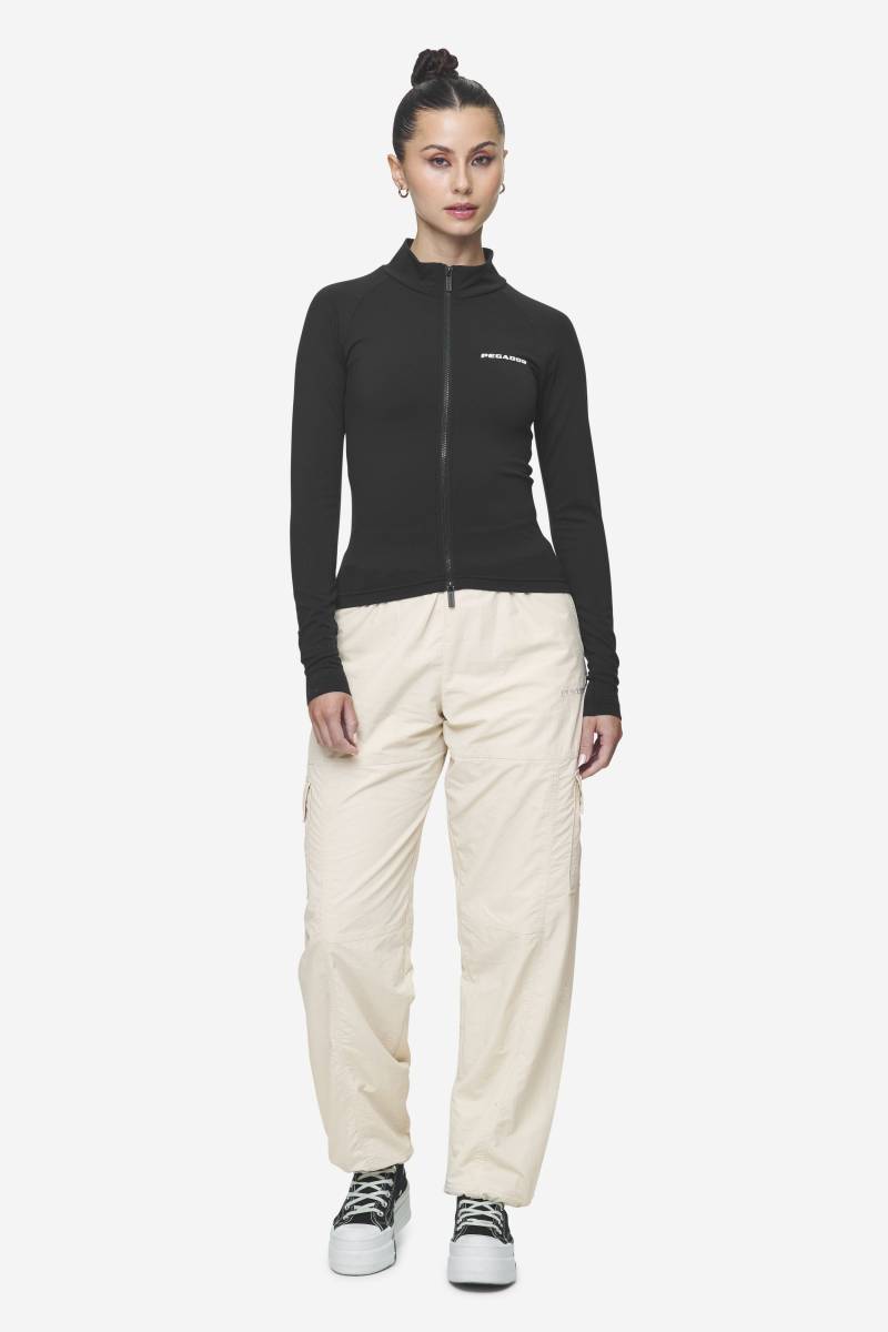 Maria Zip Longsleeve Black von PEGADOR®