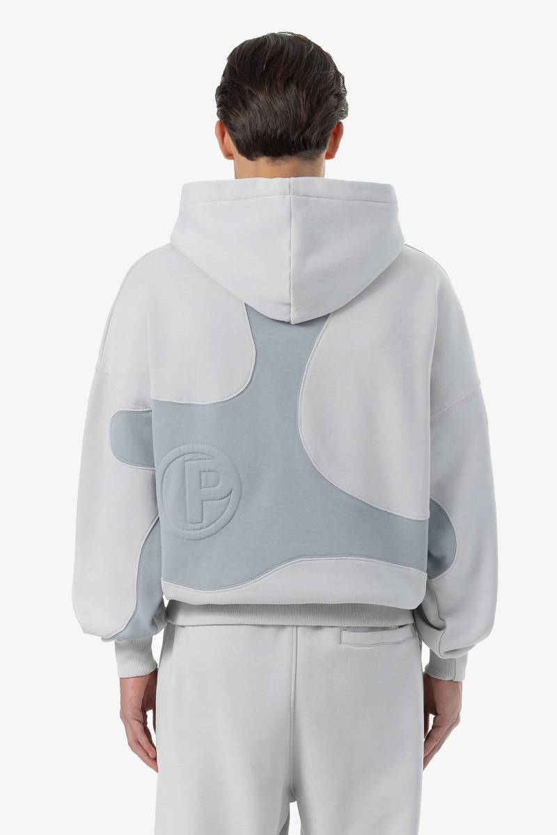 Miner Boxy Hoodie Washed Clear Grey von PEGADOR®