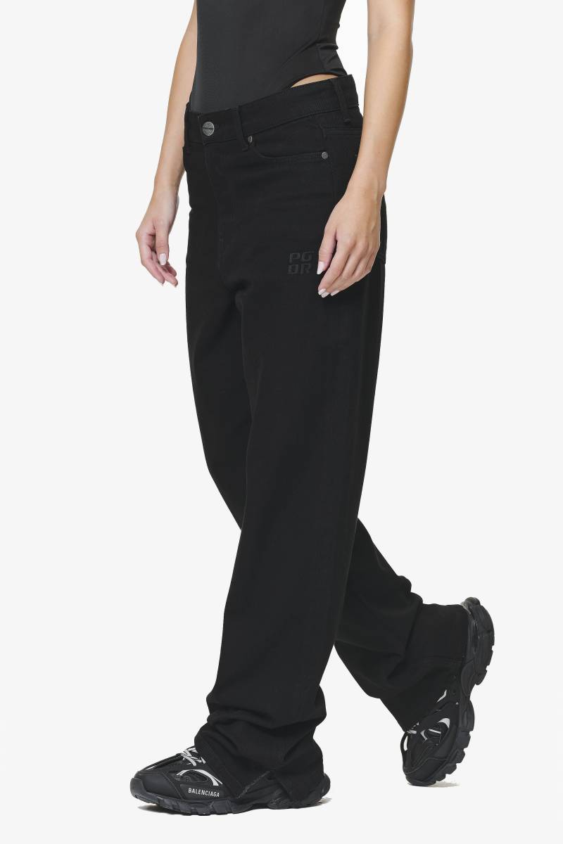 Moi Wide Jeans Black von PEGADOR®