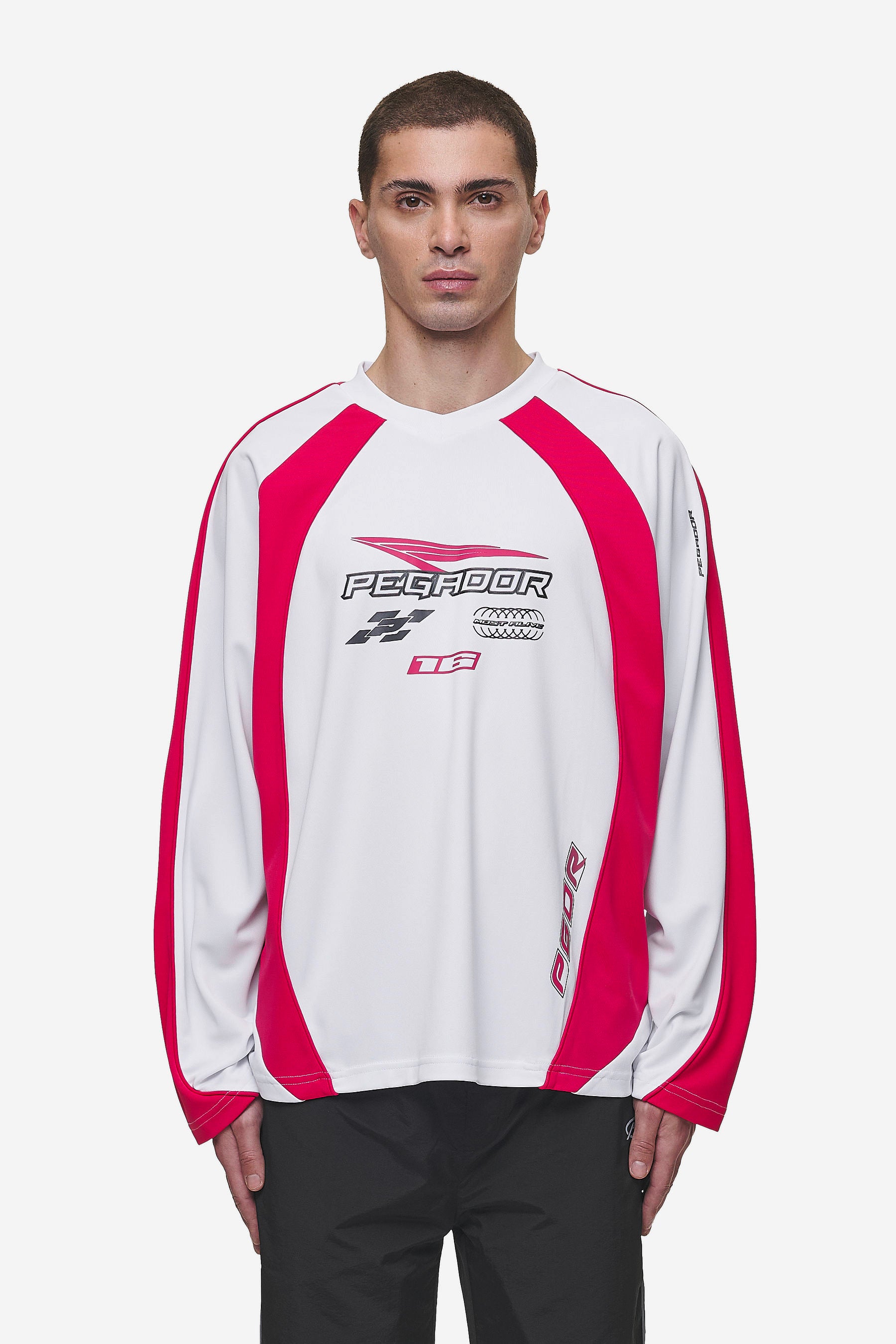 Mosco Longsleeve Jersey White Virtual Pink von PEGADOR®