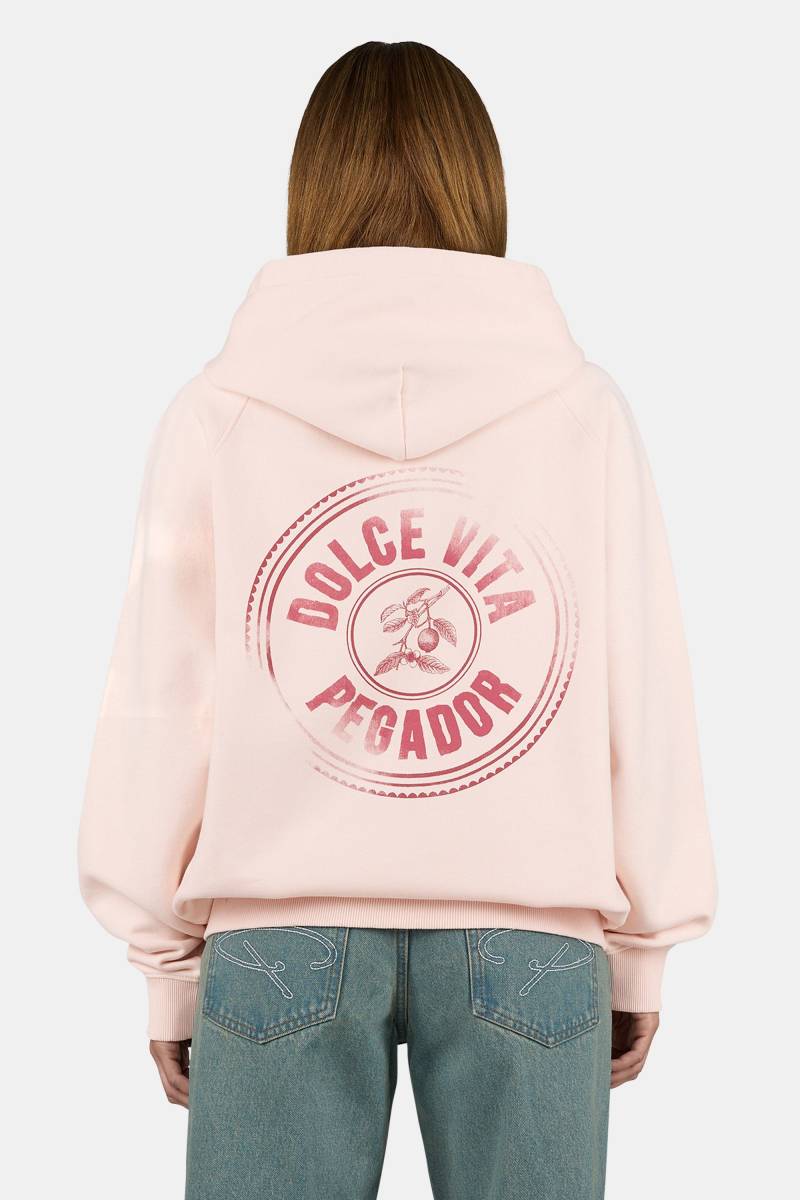 Nadia Oversized Raglan Sweat Jacket Washed Dusty Rose von PEGADOR®
