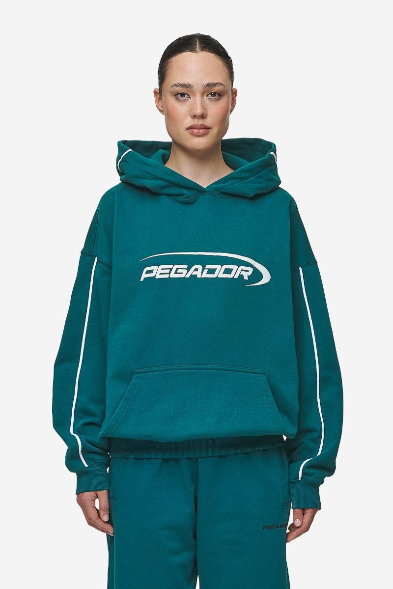 Naomi Oversized Hoodie Washed Urban Turquoise von PEGADOR®