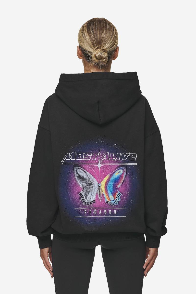 Nena Oversized Hoodie Washed Black von PEGADOR®