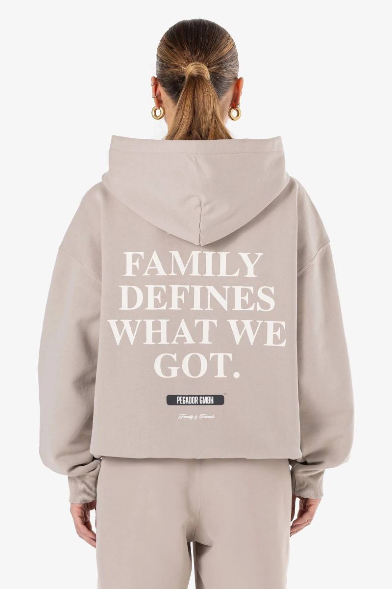 Nenno Oversized Hoodie Washed Dark Stone von PEGADOR®