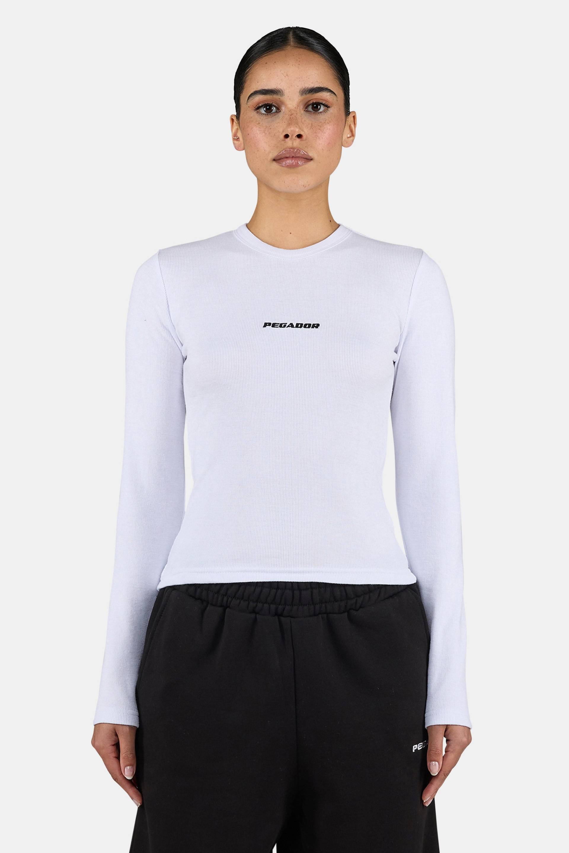 Nina Longsleeve White Black von PEGADOR®