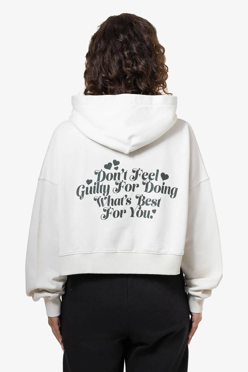 Odda Oversized Cropped Hoodie Washed Salty Cream von PEGADOR®