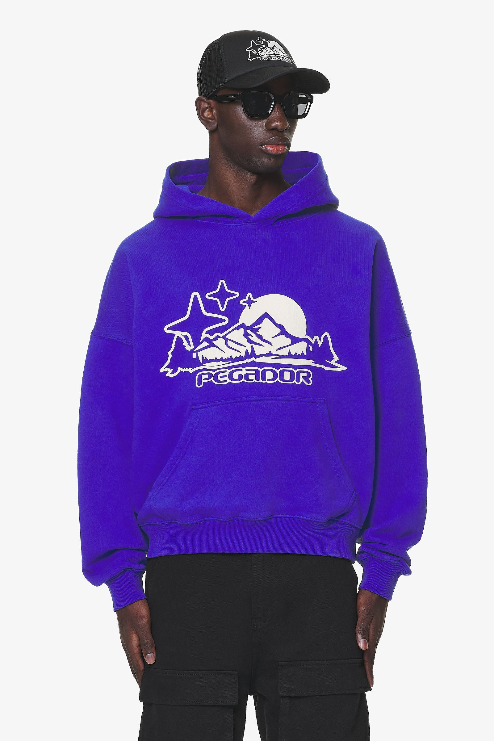 Pansy Boxy Hoodie Washed Endless Blue von PEGADOR®