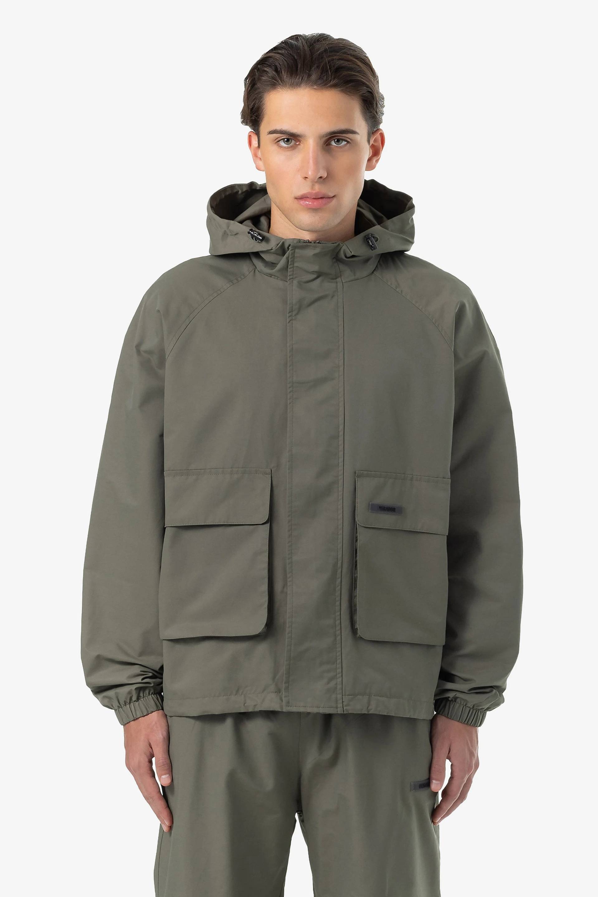 Pierce Boxy Tech Jacket Faded Olive von PEGADOR®