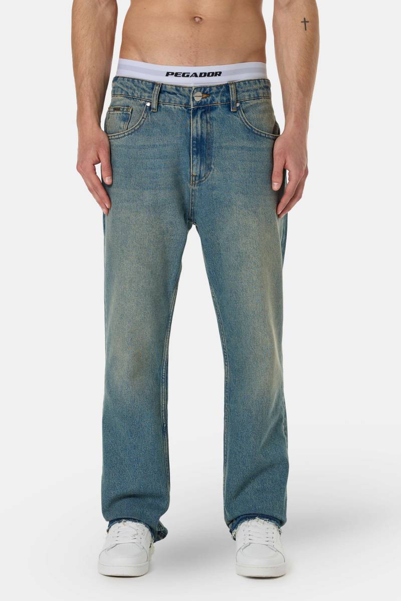 Presto Open Hem Jeans Washed Vintage Blue von PEGADOR®