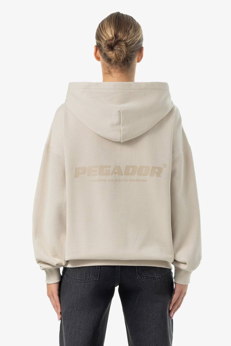 Ramira Oversized Sweat Jacket Washed Light Beige Beige von PEGADOR®
