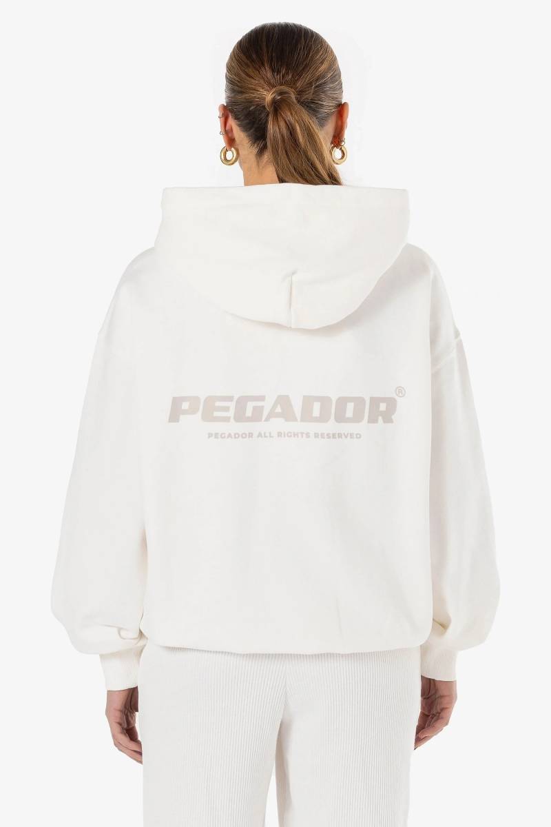 Ramira Oversized Sweat Jacket Washed Warm White von PEGADOR®