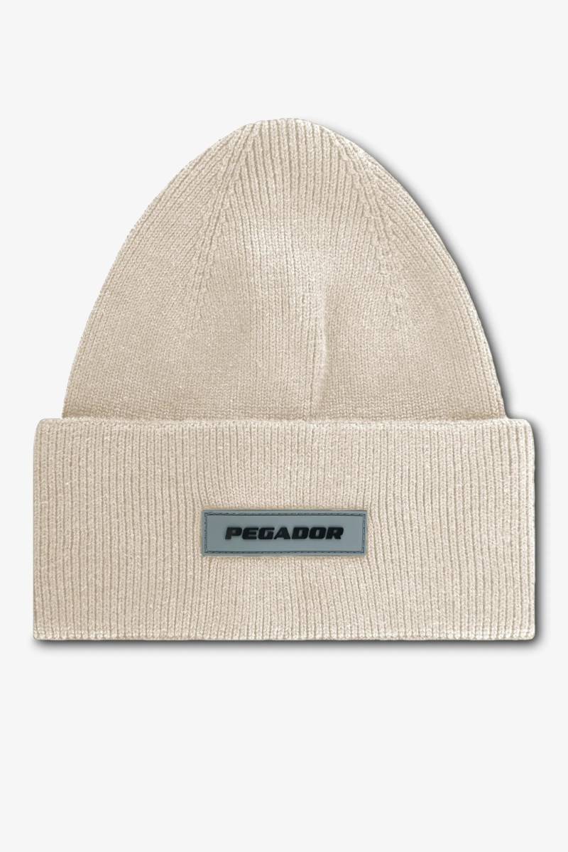 Ranyo Logo Rubber Beanie Light Beige von PEGADOR®