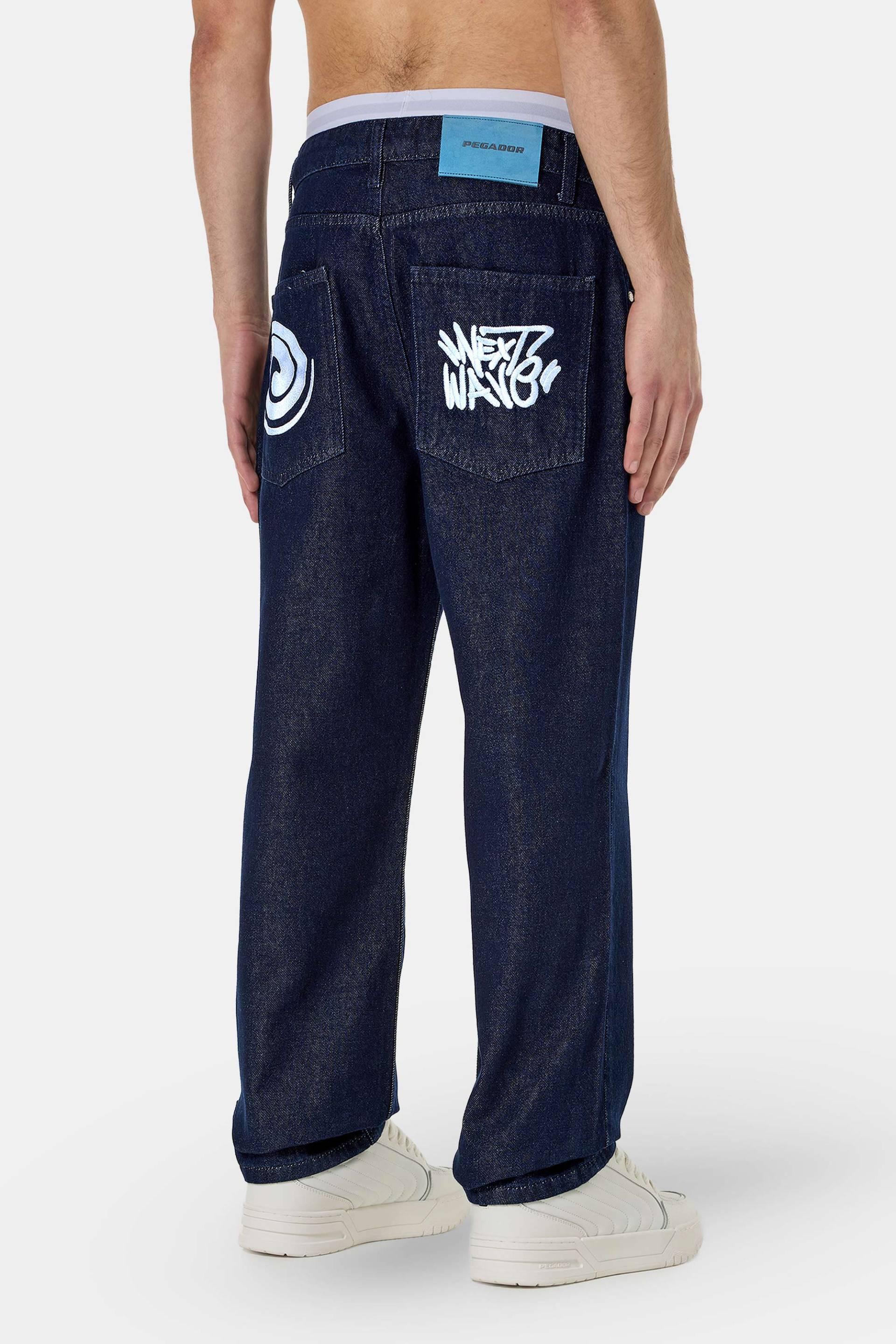 Raston Baggy Jeans Dark Blue von PEGADOR®