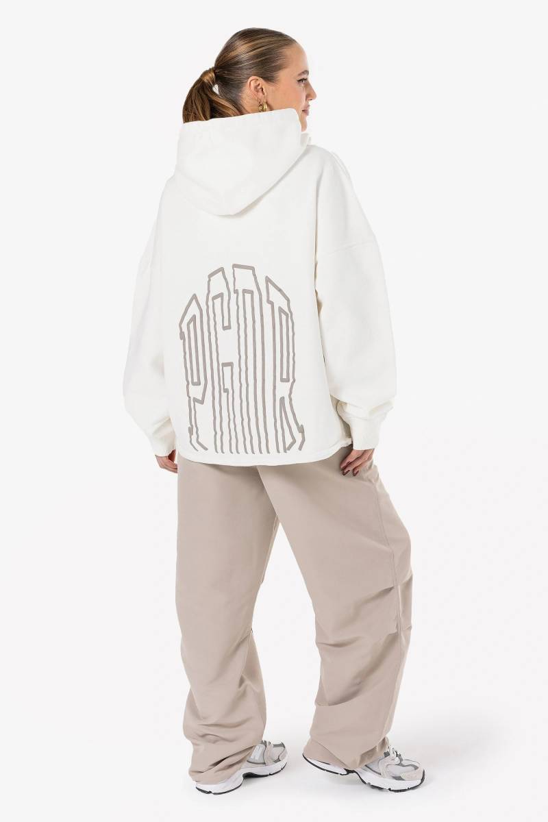 Rutty Super Oversized Hoodie Washed Warm White von PEGADOR®