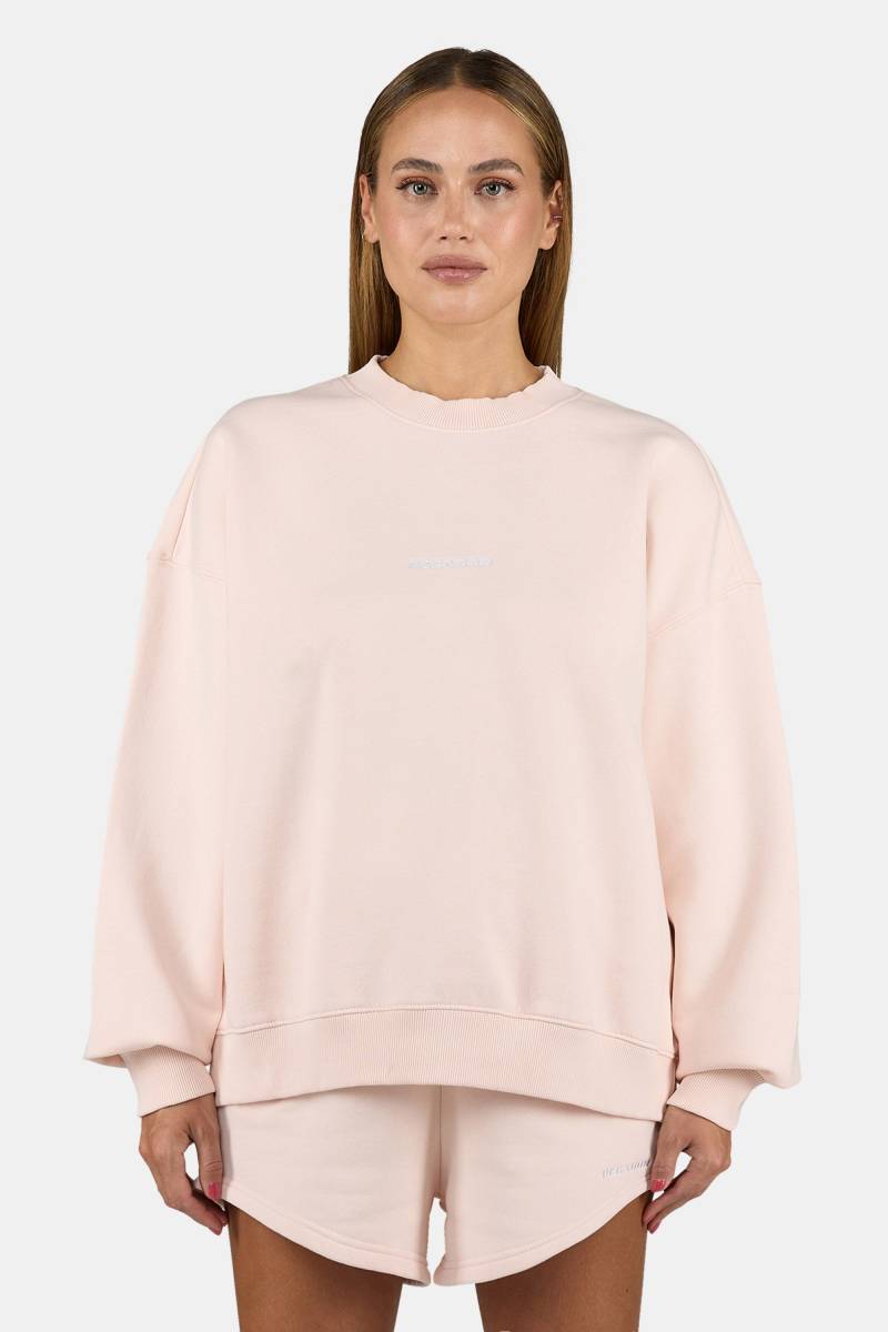 Sela Oversized Sweater Washed Dusty Rose White von PEGADOR®