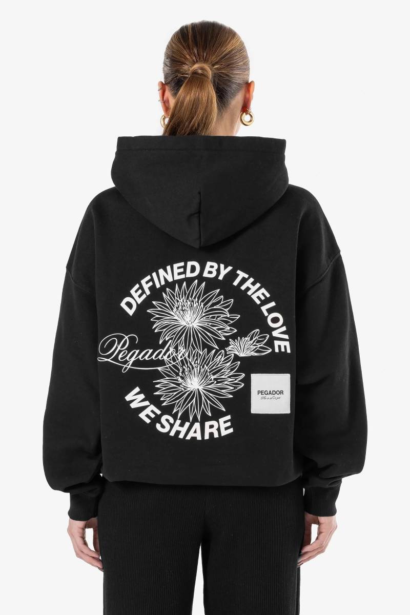 Serena Oversized Hoodie Washed Black von PEGADOR®