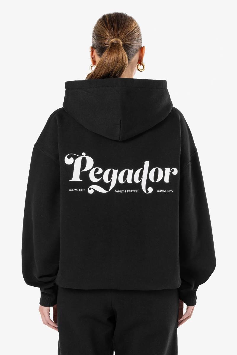Sienna Oversized Sweat Jacket Washed Black von PEGADOR®